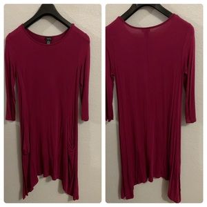 Red dress with pockets